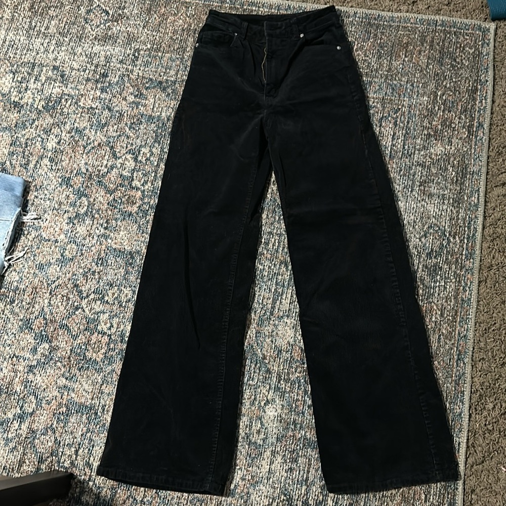 h&m divided wide leg courdaroy pant